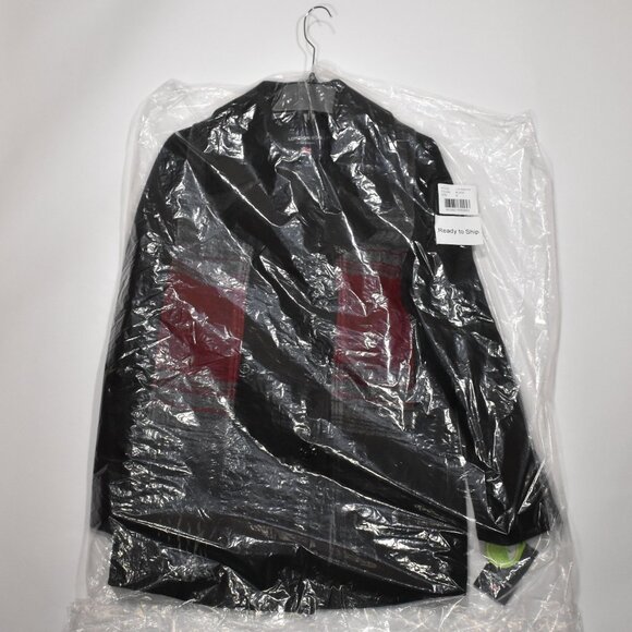 LONDON FOG Womens Double Breasted Peacoat with Scarf Black Size Medium NEW - Picture 8 of 11